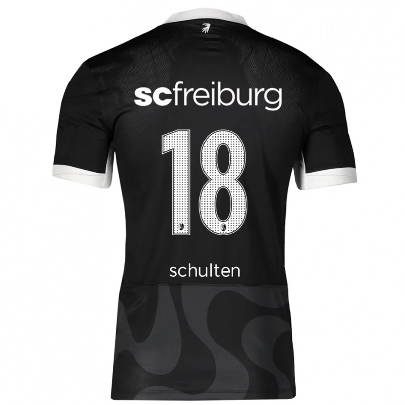 Danxen Criança Camisola Luca Schulten #18 Preto Branco Alternativa 2025/26 Camisa