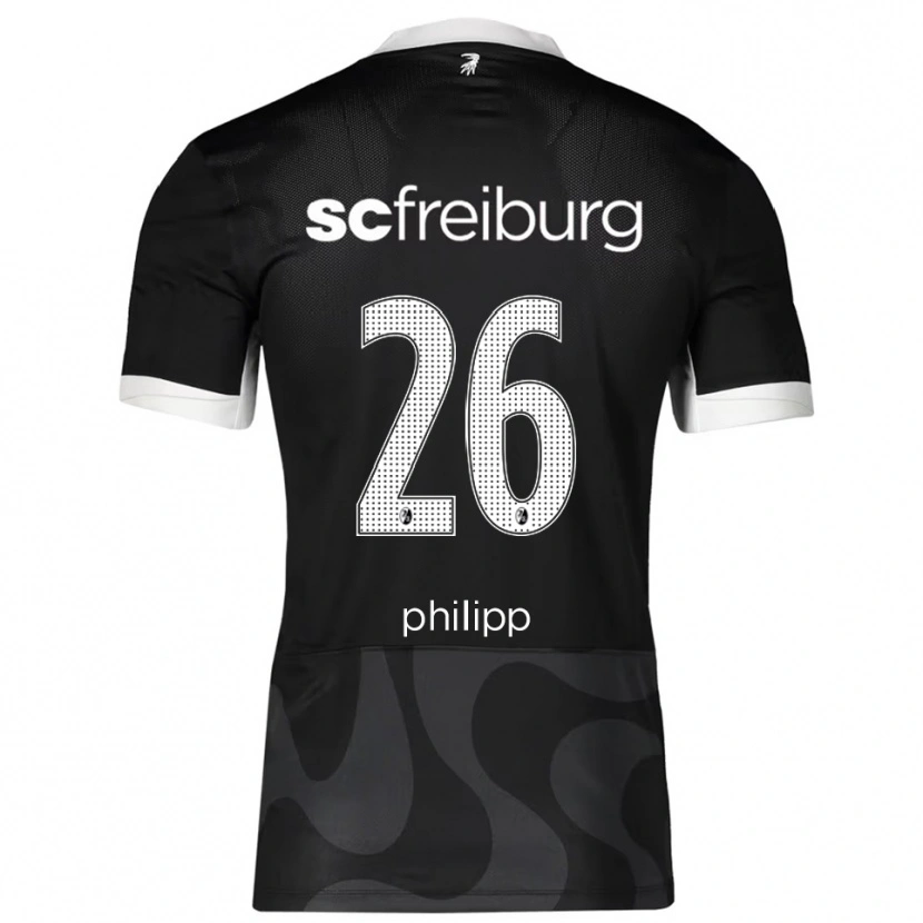 Danxen Criança Camisola Maximilian Philipp #26 Preto Branco Alternativa 2025/26 Camisa