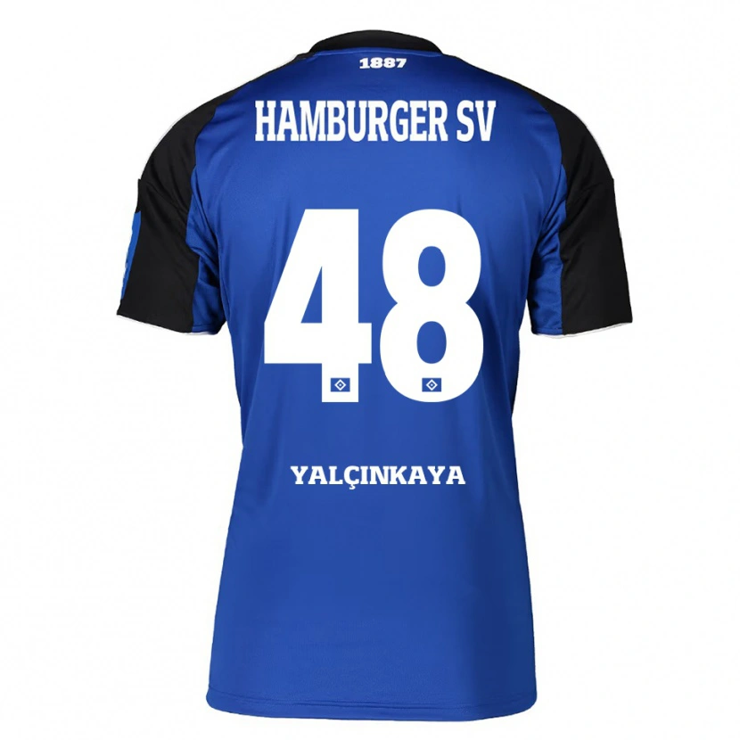 Danxen Criança Camisola Bilal Yalcinkaya #48 Azul Preto Alternativa 2025/26 Camisa