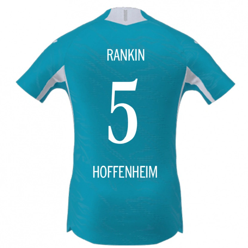 Danxen Criança Camisola Jamilla Rankin #5 Azul Celeste Alternativa 2025/26 Camisa