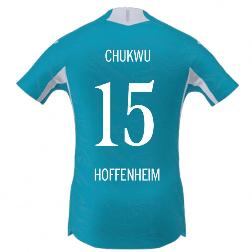 Danxen Criança Camisola Emmanuel Chukwu #15 Azul Celeste Alternativa 2025/26 Camisa