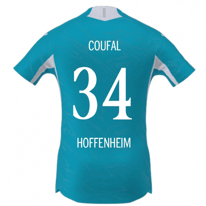 Danxen Criança Camisola Vladimír Coufal #34 Azul Celeste Alternativa 2025/26 Camisa