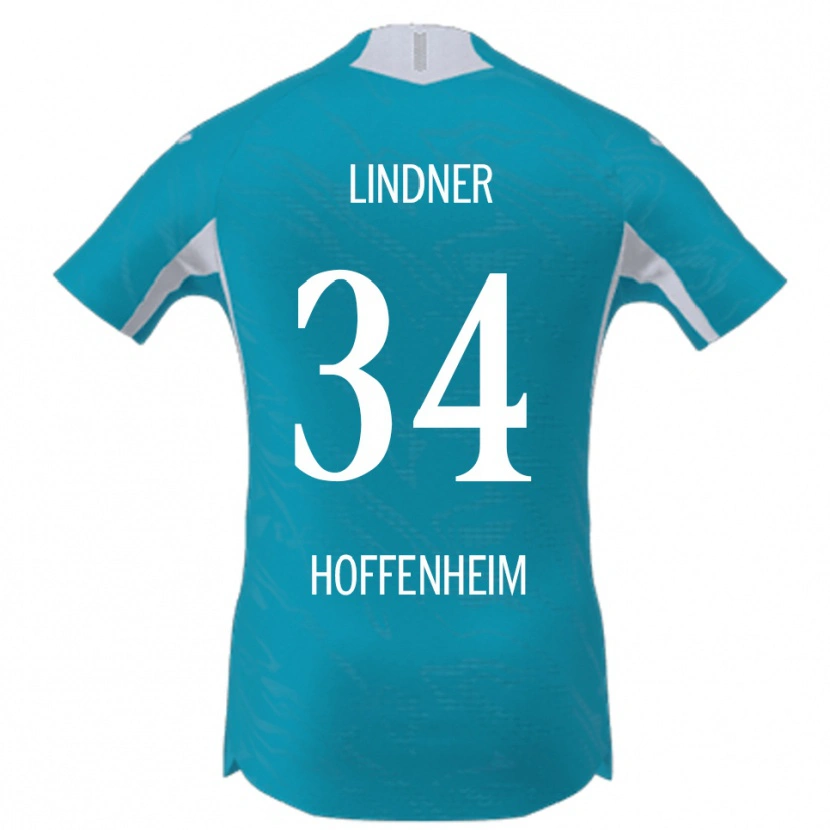 Danxen Criança Camisola Sophie Lindner #34 Azul Celeste Alternativa 2025/26 Camisa