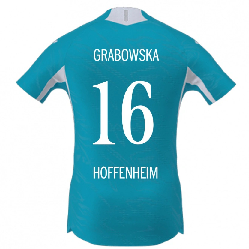 Danxen Criança Camisola Dominika Grabowska #16 Azul Celeste Alternativa 2025/26 Camisa