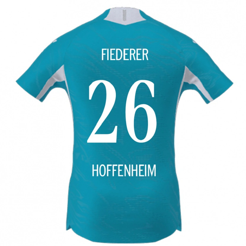 Danxen Criança Camisola Tom Fiederer #26 Azul Celeste Alternativa 2025/26 Camisa