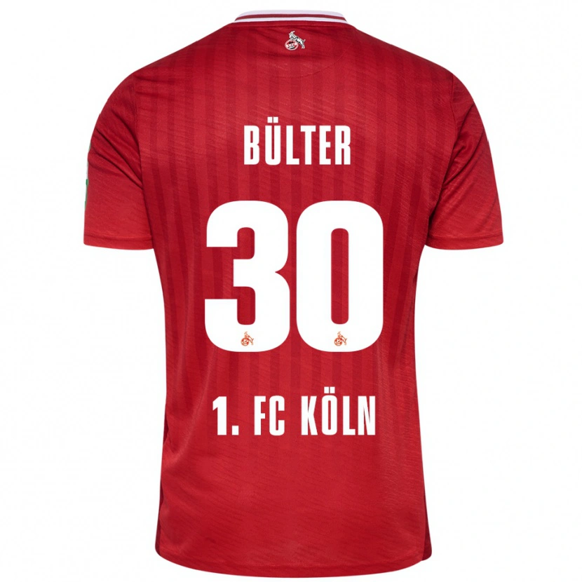 Danxen Criança Camisola Marius Bülter #30 Vermelho Branco Alternativa 2025/26 Camisa