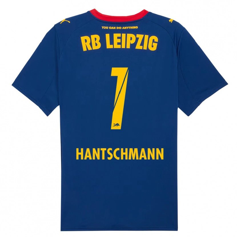 Danxen Criança Camisola Franz Hantschmann #1 Marinho Vermelho Alternativa 2025/26 Camisa