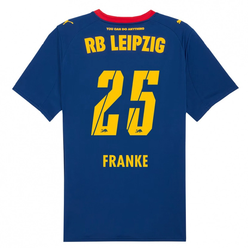 Danxen Criança Camisola Lenny Franke #25 Marinho Vermelho Alternativa 2025/26 Camisa
