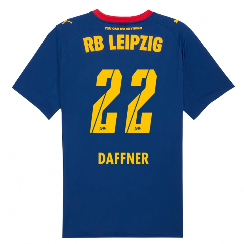 Danxen Criança Camisola Felix Daffner #22 Marinho Vermelho Alternativa 2025/26 Camisa