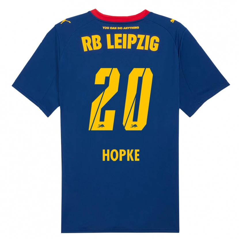 Danxen Criança Camisola Hannes Hopke #20 Marinho Vermelho Alternativa 2025/26 Camisa