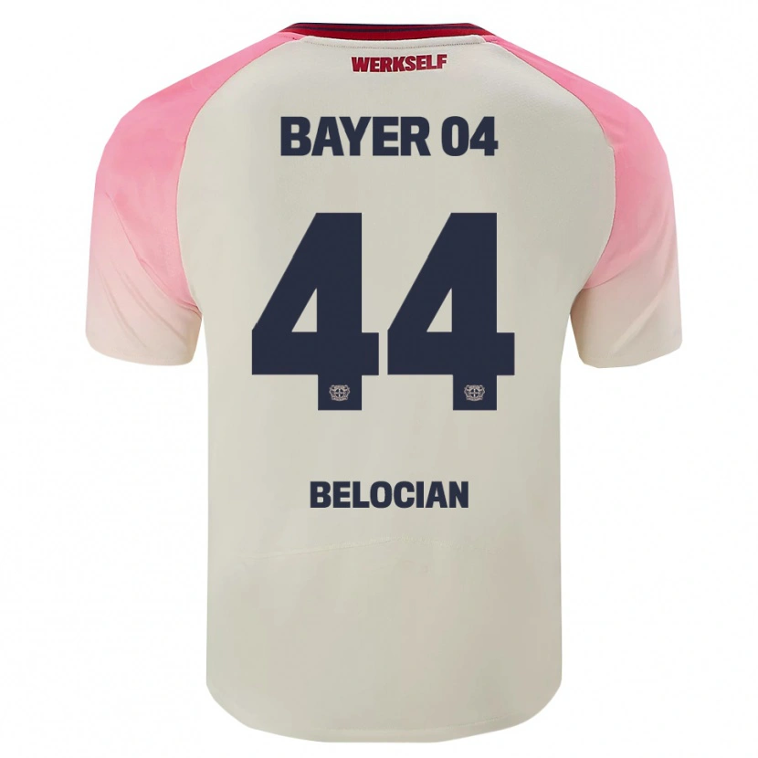 Danxen Criança Camisola Jeanuël Belocian #44 Rosa Branco Sujo Alternativa 2025/26 Camisa