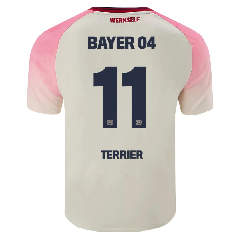 Danxen Criança Camisola Martin Terrier #11 Rosa Branco Sujo Alternativa 2025/26 Camisa