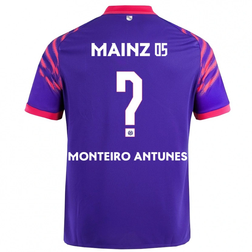 Danxen Criança Camisola Rafael Monteiro Antunes #0 Marinho Rosa Alternativa 2025/26 Camisa