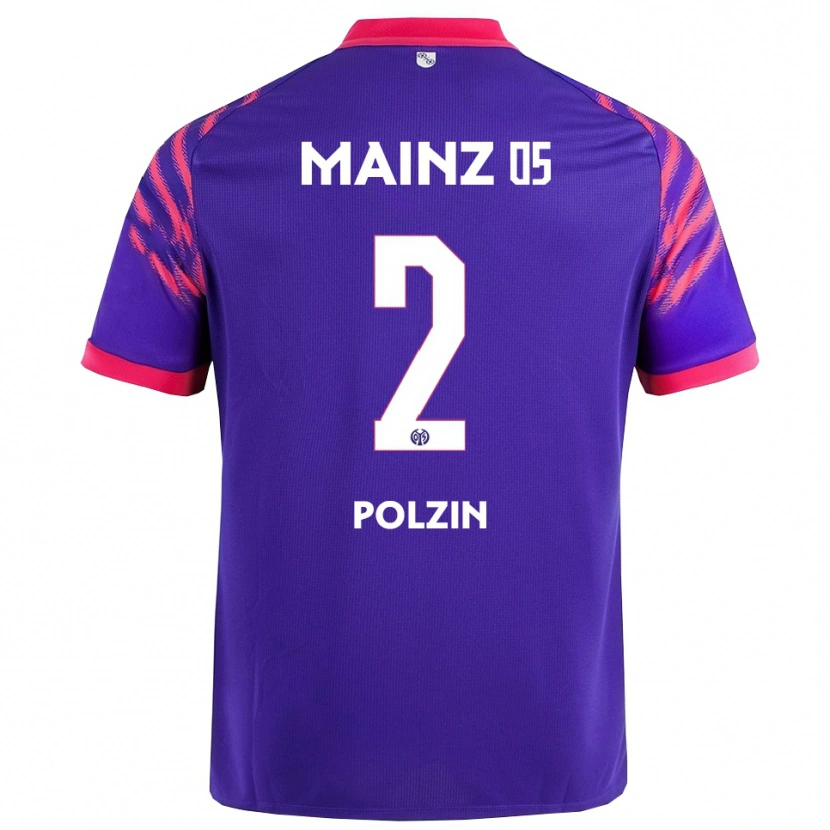 Danxen Criança Camisola Maximilian Polzin #2 Marinho Rosa Alternativa 2025/26 Camisa