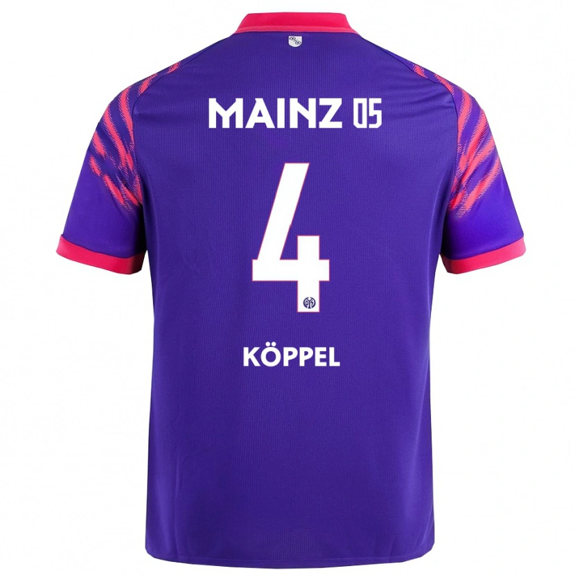 Danxen Criança Camisola Domenic Köppel #4 Marinho Rosa Alternativa 2025/26 Camisa
