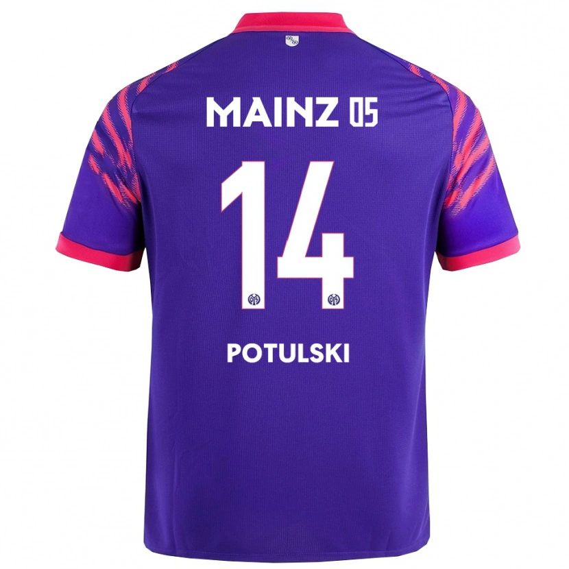 Danxen Criança Camisola Kacper Potulski #14 Marinho Rosa Alternativa 2025/26 Camisa