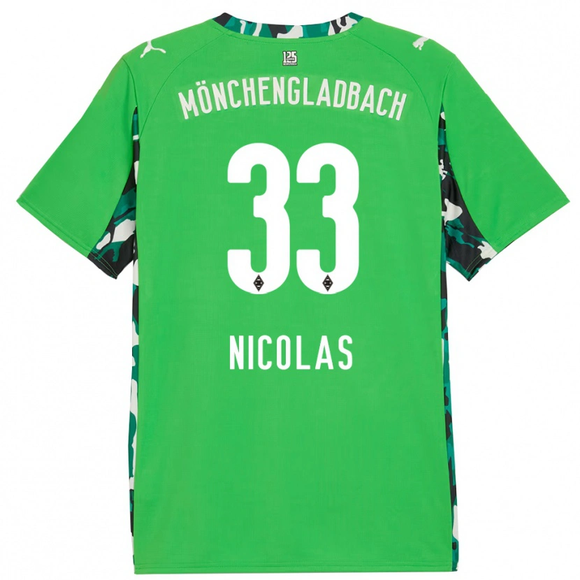 Danxen Criança Camisola Moritz Nicolas #33 Verde Preto Alternativa 2025/26 Camisa