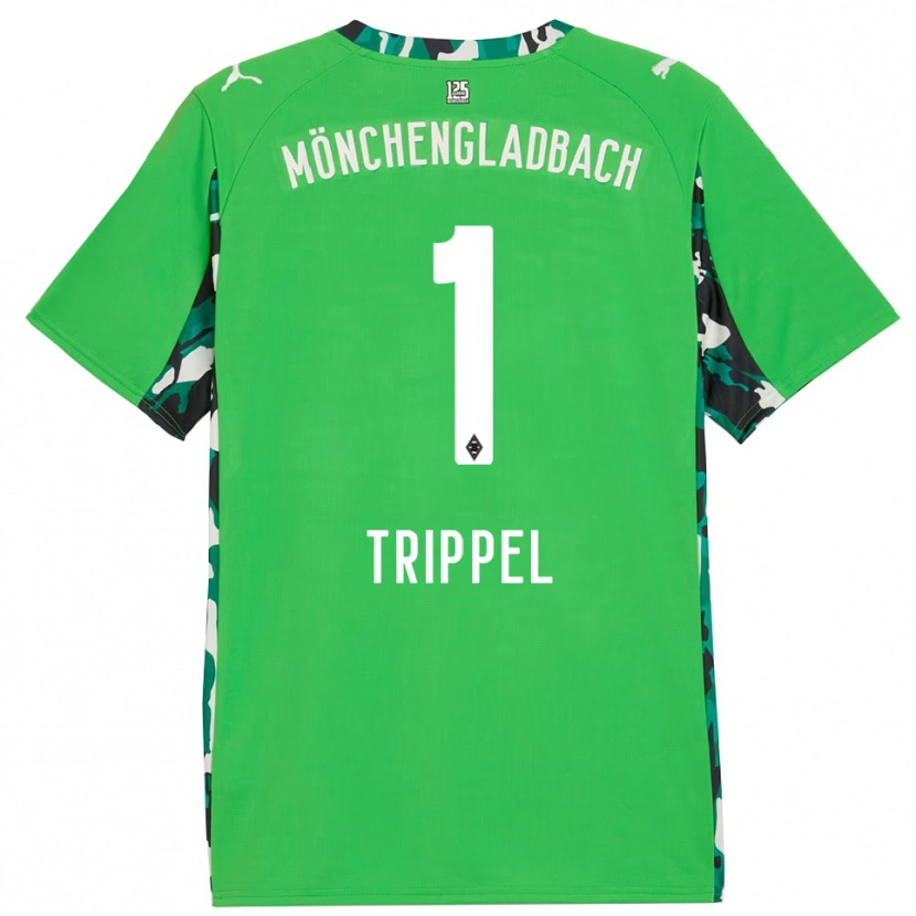 Danxen Criança Camisola Marcello Trippel #1 Verde Preto Alternativa 2025/26 Camisa