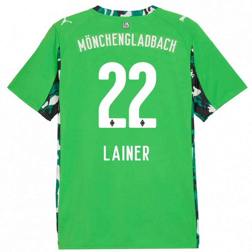 Danxen Criança Camisola Stefan Lainer #22 Verde Preto Alternativa 2025/26 Camisa