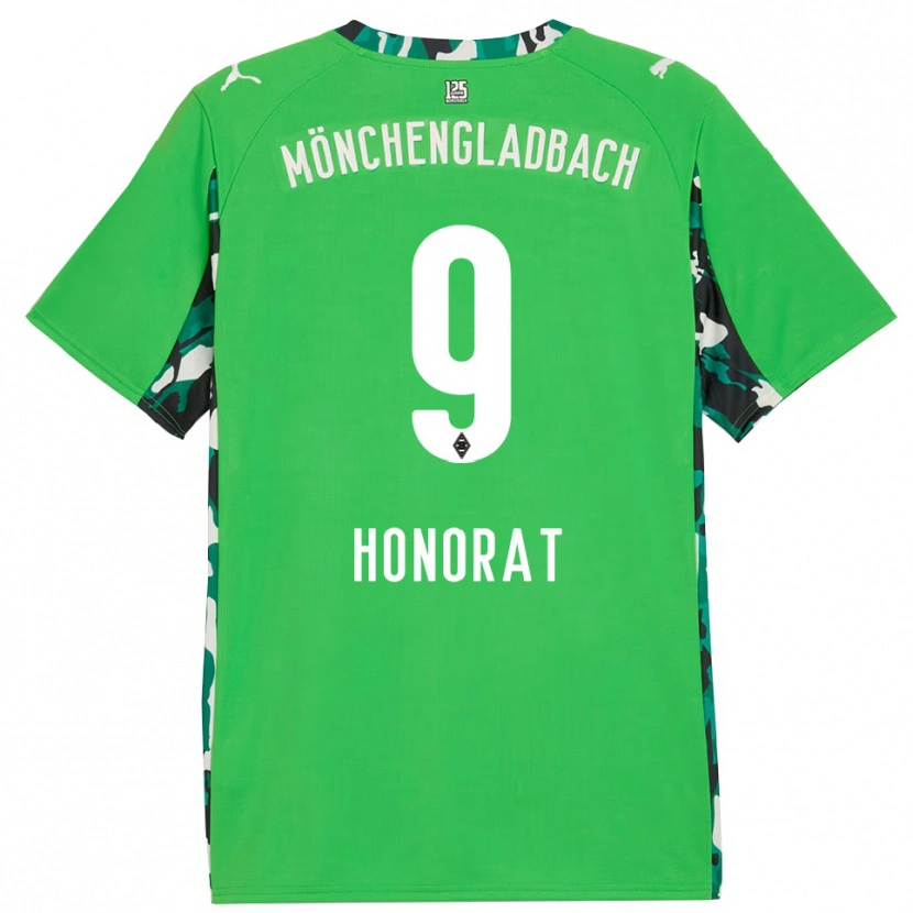 Danxen Criança Camisola Franck Honorat #9 Verde Preto Alternativa 2025/26 Camisa