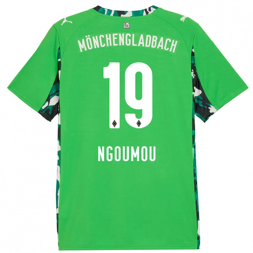 Danxen Criança Camisola Nathan Ngoumou #19 Verde Preto Alternativa 2025/26 Camisa