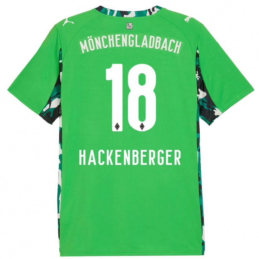 Danxen Criança Camisola Jessica Hackenberger #18 Verde Preto Alternativa 2025/26 Camisa