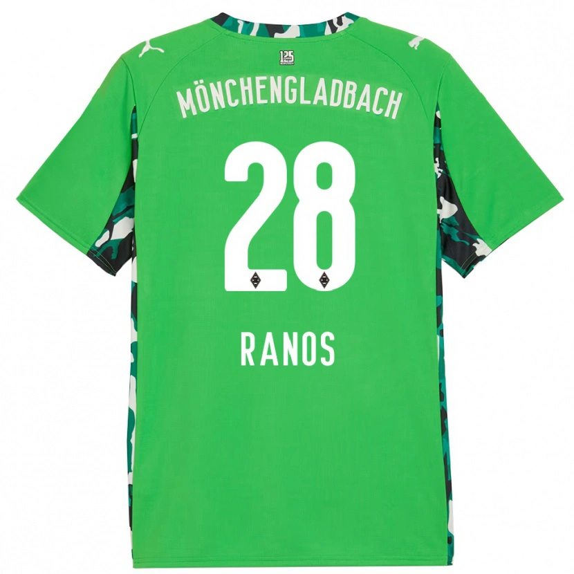 Danxen Criança Camisola Grant-Leon Ranos #28 Verde Preto Alternativa 2025/26 Camisa