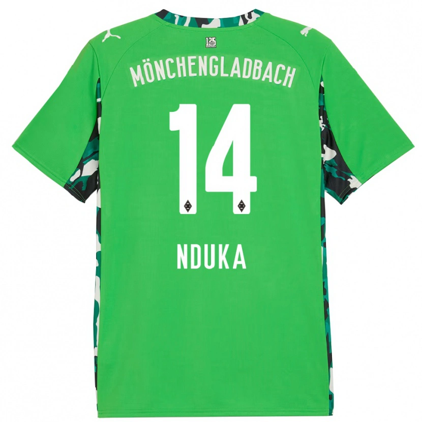 Danxen Criança Camisola Michael Nduka #14 Verde Preto Alternativa 2025/26 Camisa