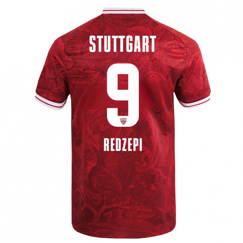 Danxen Criança Camisola Enis Redzepi #9 Vermelho Preto Alternativa 2025/26 Camisa