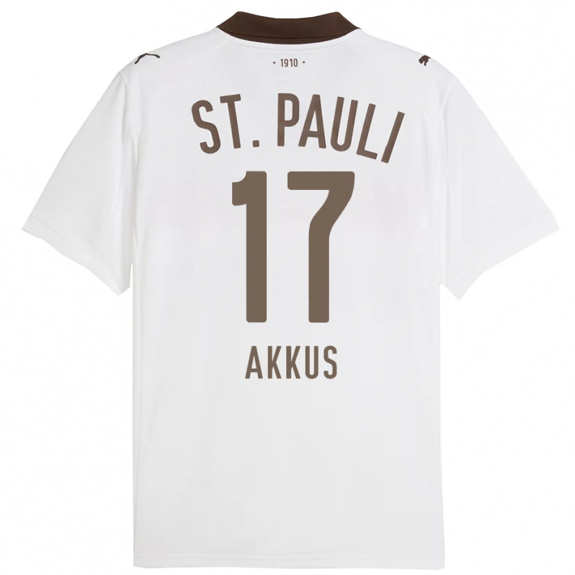 Danxen Criança Camisola Özgür Akkus #17 Branco Vermelho Alternativa 2025/26 Camisa