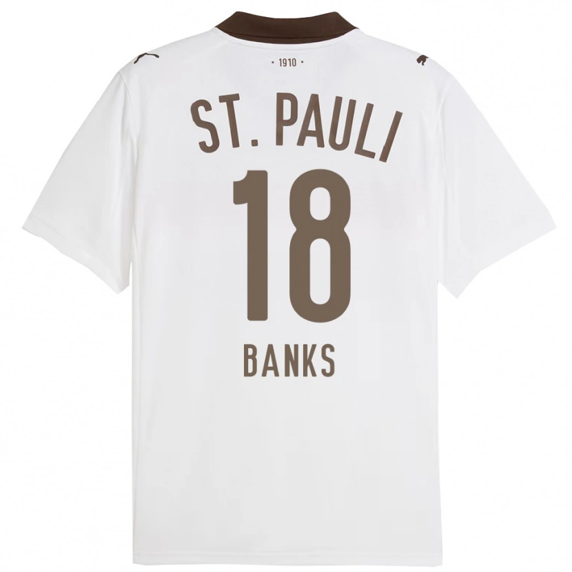 Danxen Criança Camisola Scott Banks #18 Branco Vermelho Alternativa 2025/26 Camisa