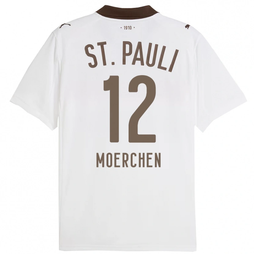 Danxen Criança Camisola Theo Moerchen #12 Branco Vermelho Alternativa 2025/26 Camisa