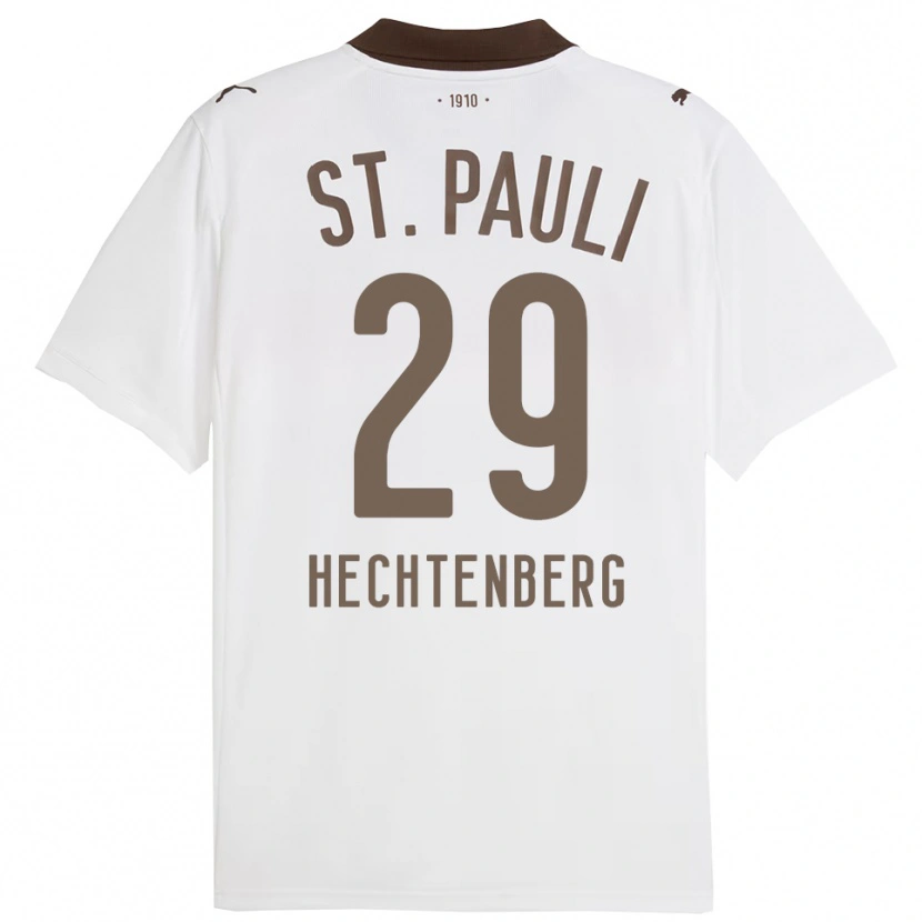 Danxen Criança Camisola Julia Hechtenberg #29 Branco Vermelho Alternativa 2025/26 Camisa