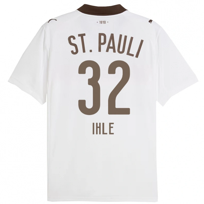 Danxen Criança Camisola Friederike Ihle #32 Branco Vermelho Alternativa 2025/26 Camisa