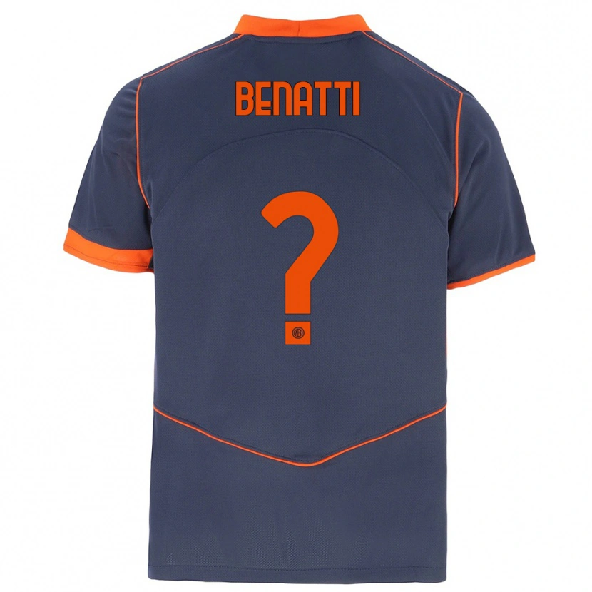 Danxen Criança Camisola Tommaso Benatti #0 Cinza Laranja Terceiro 2025/26 Camisa