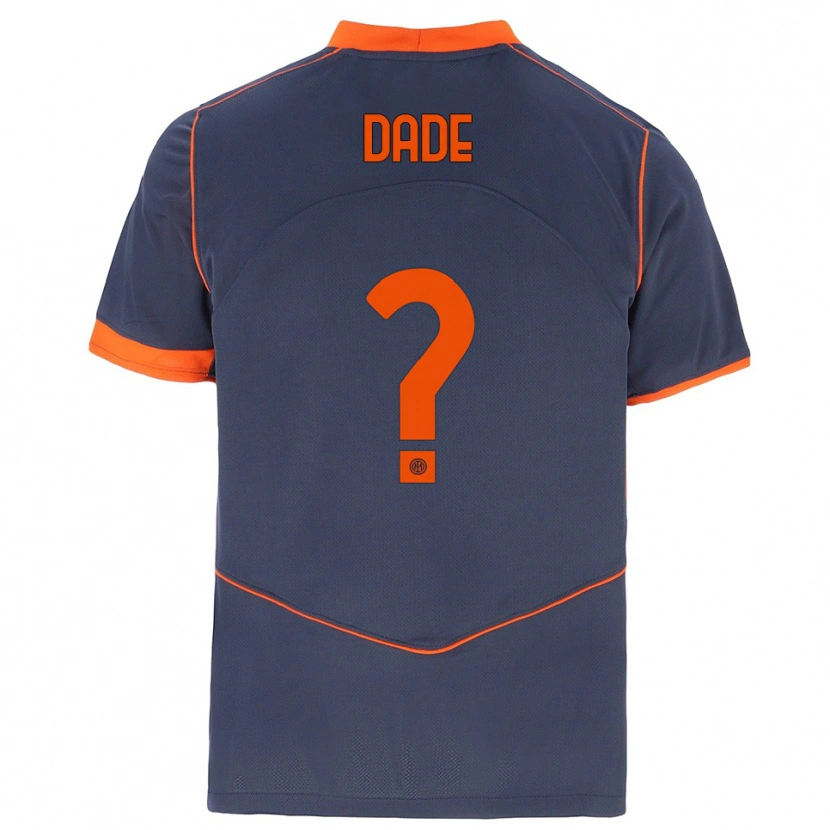 Danxen Criança Camisola Emmanuel Dade #0 Cinza Laranja Terceiro 2025/26 Camisa