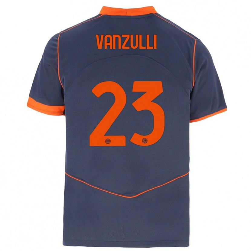 Danxen Criança Camisola Marco Vanzulli #23 Cinza Laranja Terceiro 2025/26 Camisa
