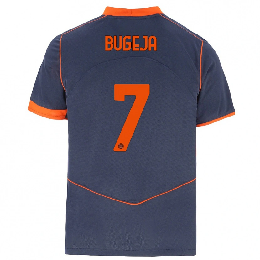 Danxen Criança Camisola Haley Bugeja #7 Cinza Laranja Terceiro 2025/26 Camisa