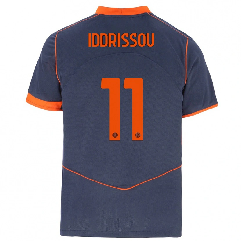 Danxen Criança Camisola Jamal Iddrissou #11 Cinza Laranja Terceiro 2025/26 Camisa