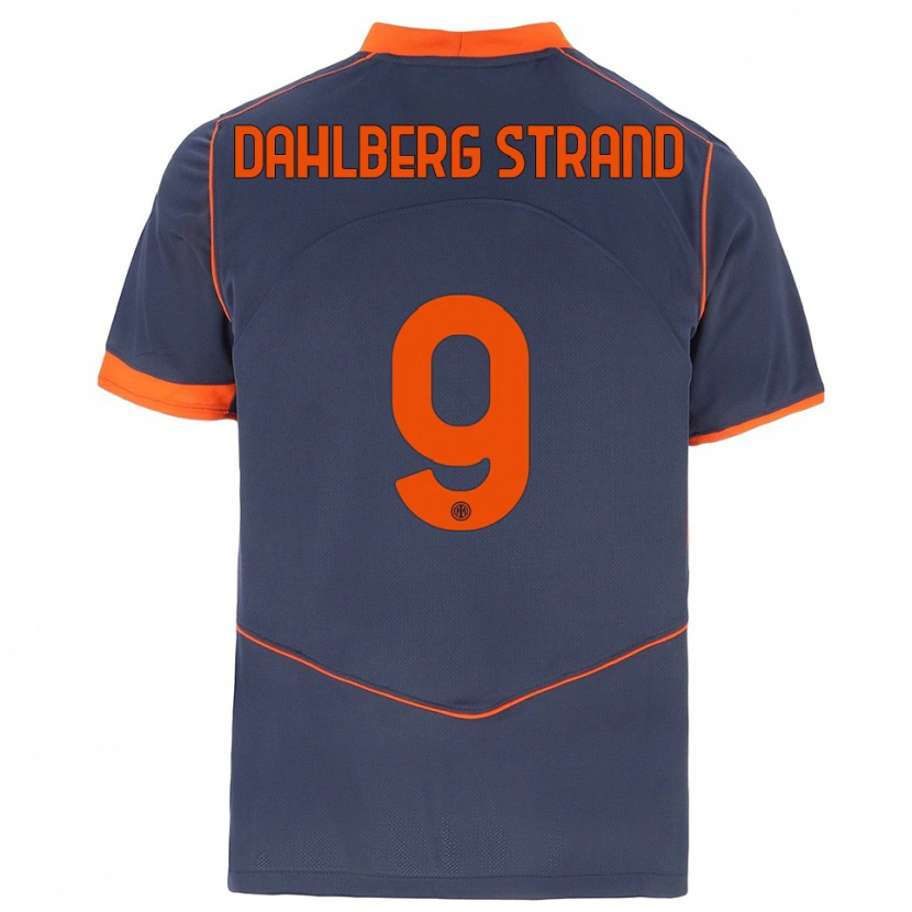 Danxen Criança Camisola Jonas Dahlberg Strand #9 Cinza Laranja Terceiro 2025/26 Camisa