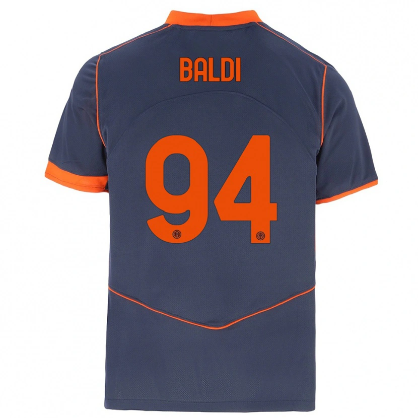 Danxen Criança Camisola Rachele Baldi #94 Cinza Laranja Terceiro 2025/26 Camisa