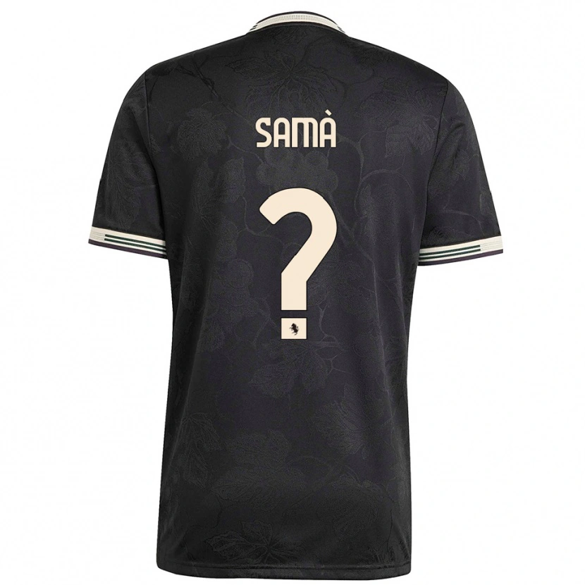 Danxen Criança Camisola Alberto Samà #0 Preto Branco Verde Terceiro 2025/26 Camisa