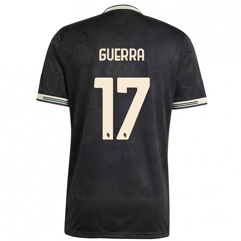 Danxen Criança Camisola Simone Guerra #17 Preto Branco Verde Terceiro 2025/26 Camisa