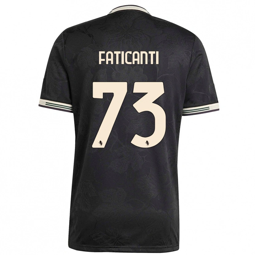 Danxen Criança Camisola Giacomo Faticanti #73 Preto Branco Verde Terceiro 2025/26 Camisa