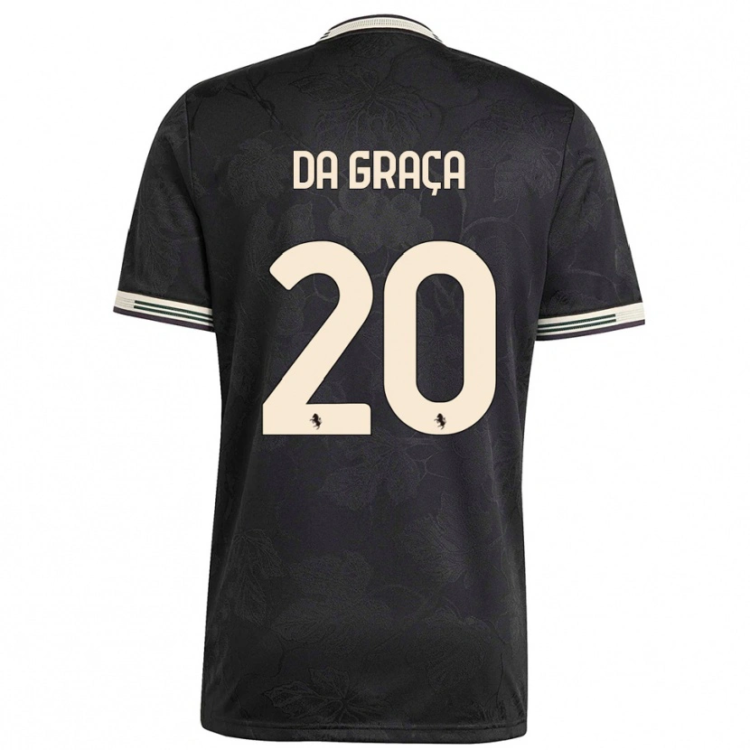 Danxen Criança Camisola Cosimo Da Graça #20 Preto Branco Verde Terceiro 2025/26 Camisa