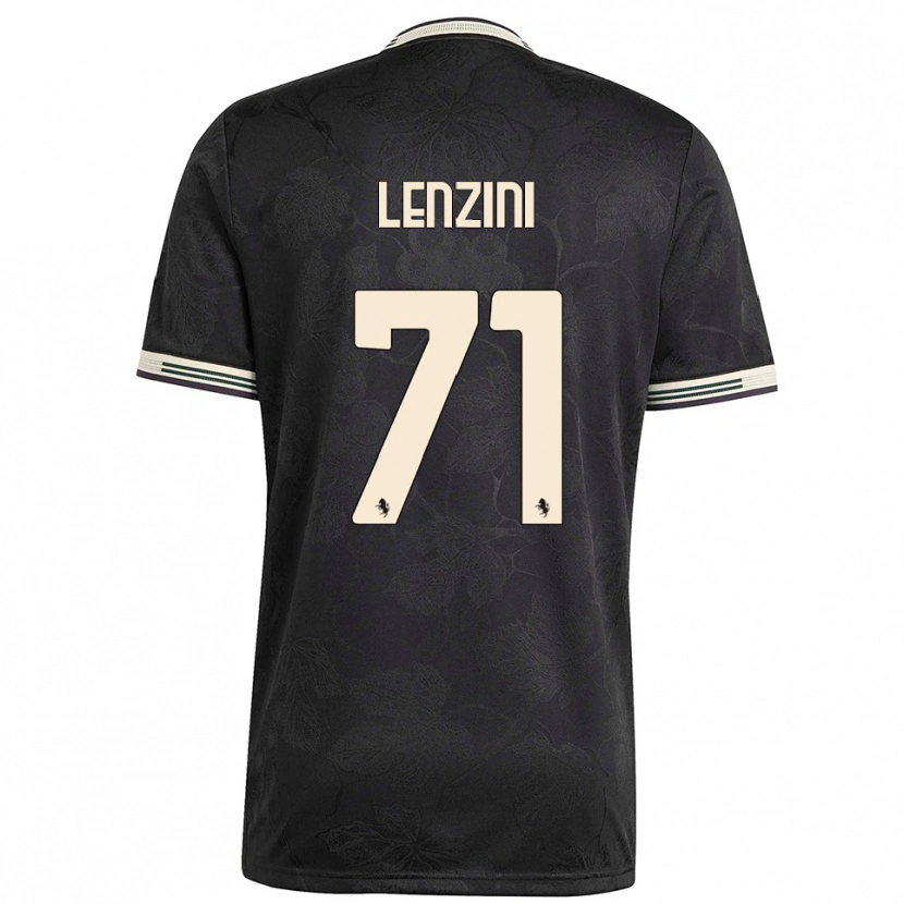 Danxen Criança Camisola Martina Lenzini #71 Preto Branco Verde Terceiro 2025/26 Camisa