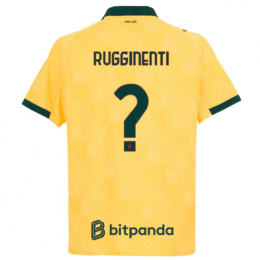 Danxen Criança Camisola Omar Rugginenti #0 Amarelo Preto Terceiro 2025/26 Camisa