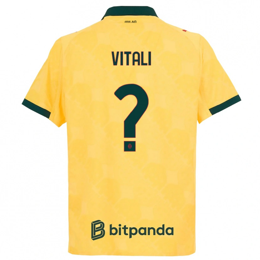 Danxen Criança Camisola Michael Vitali #0 Amarelo Preto Terceiro 2025/26 Camisa