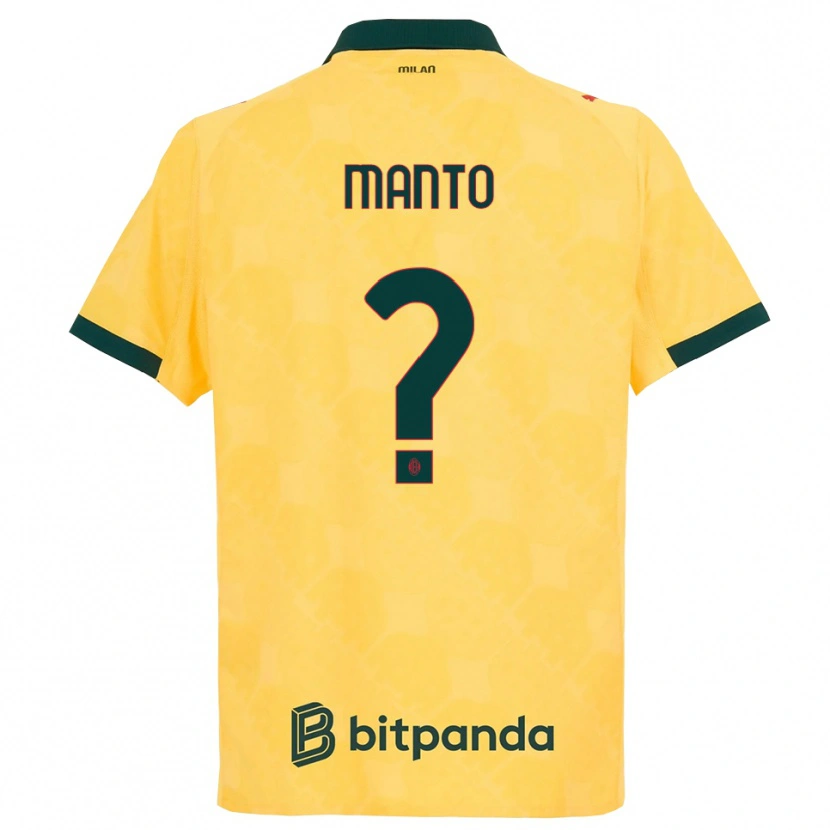Danxen Criança Camisola Gaetano Manto #0 Amarelo Preto Terceiro 2025/26 Camisa