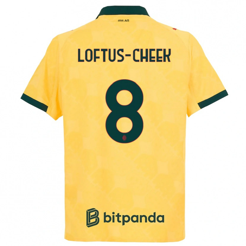 Danxen Criança Camisola Ruben Loftus-Cheek #8 Amarelo Preto Terceiro 2025/26 Camisa